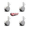 Service Caster 2.375 Inch MRI Safe Casters, 7/16 Grip Ring Stem, Set of 4, 4PK SCC-GR02S60-TPR-GRY-716138-MRI-4